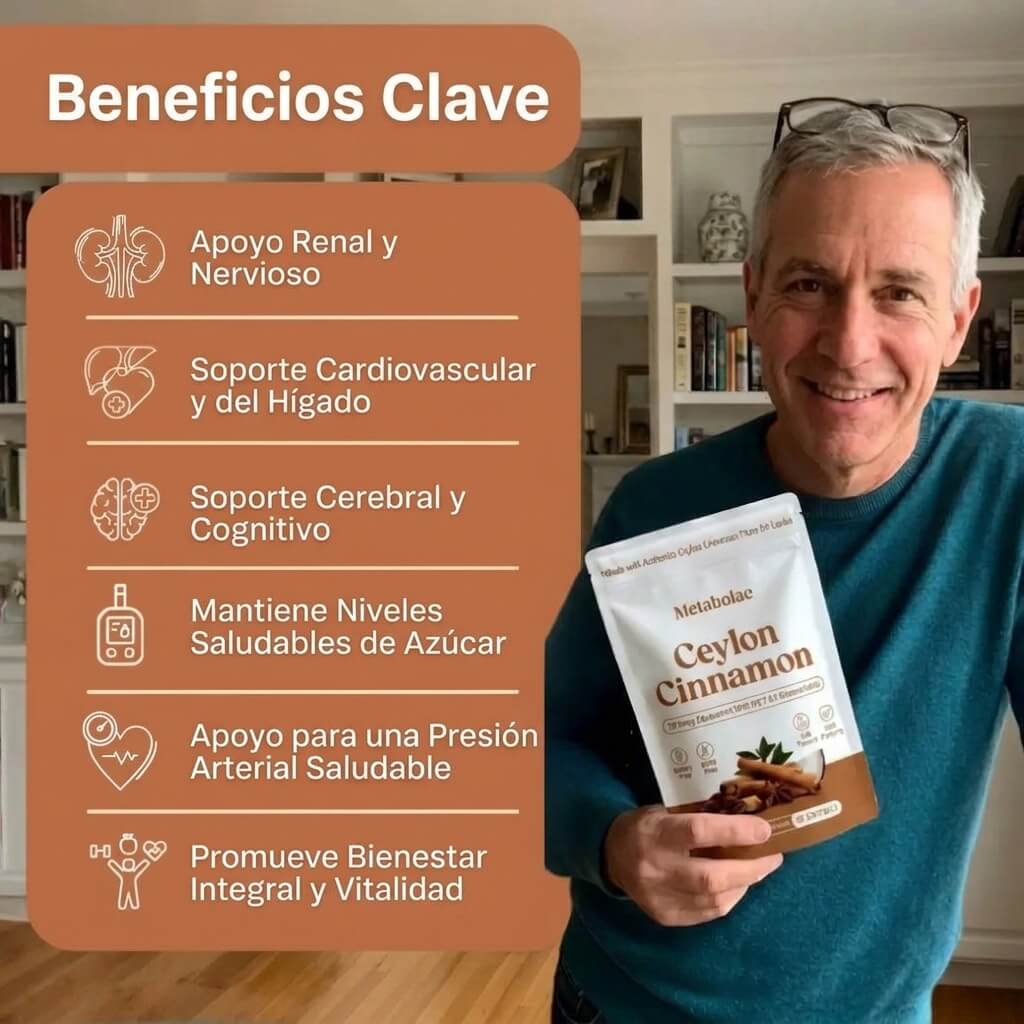 Canela de Ceylán 7200 mg (Equivalente) con Aceite MCT | Ideal para mayores de 18 a 65+ años