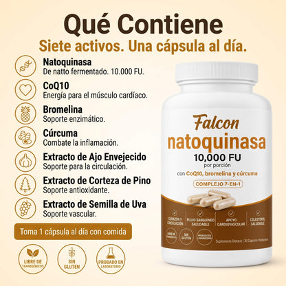 Natoquinasa de Máxima Potencia 10,000 FU — Apoyo a la Circulación para Hombres y Mujeres (25 a 65+ Años)