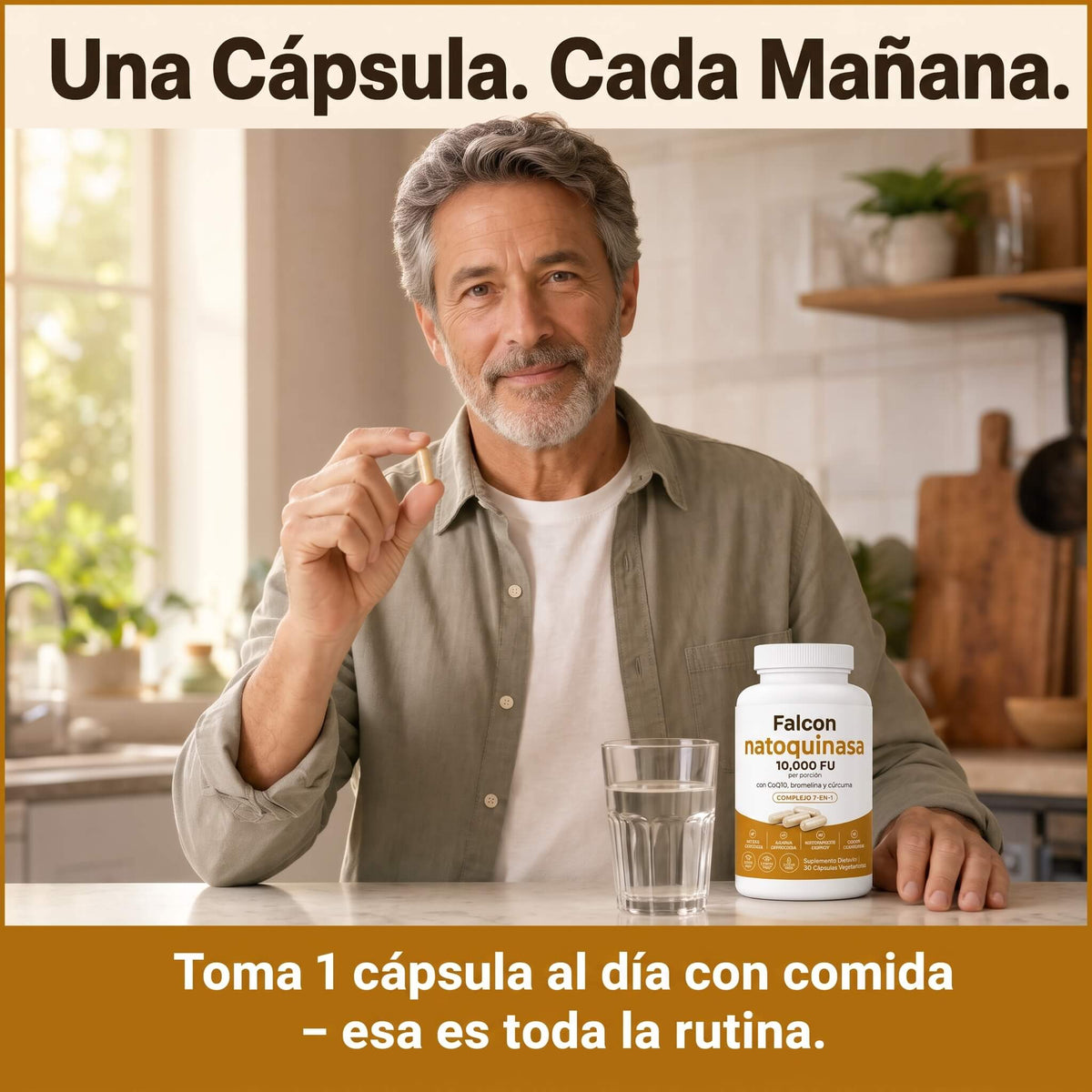 Natoquinasa de Máxima Potencia 10,000 FU — Apoyo a la Circulación para Hombres y Mujeres (25 a 65+ Años)