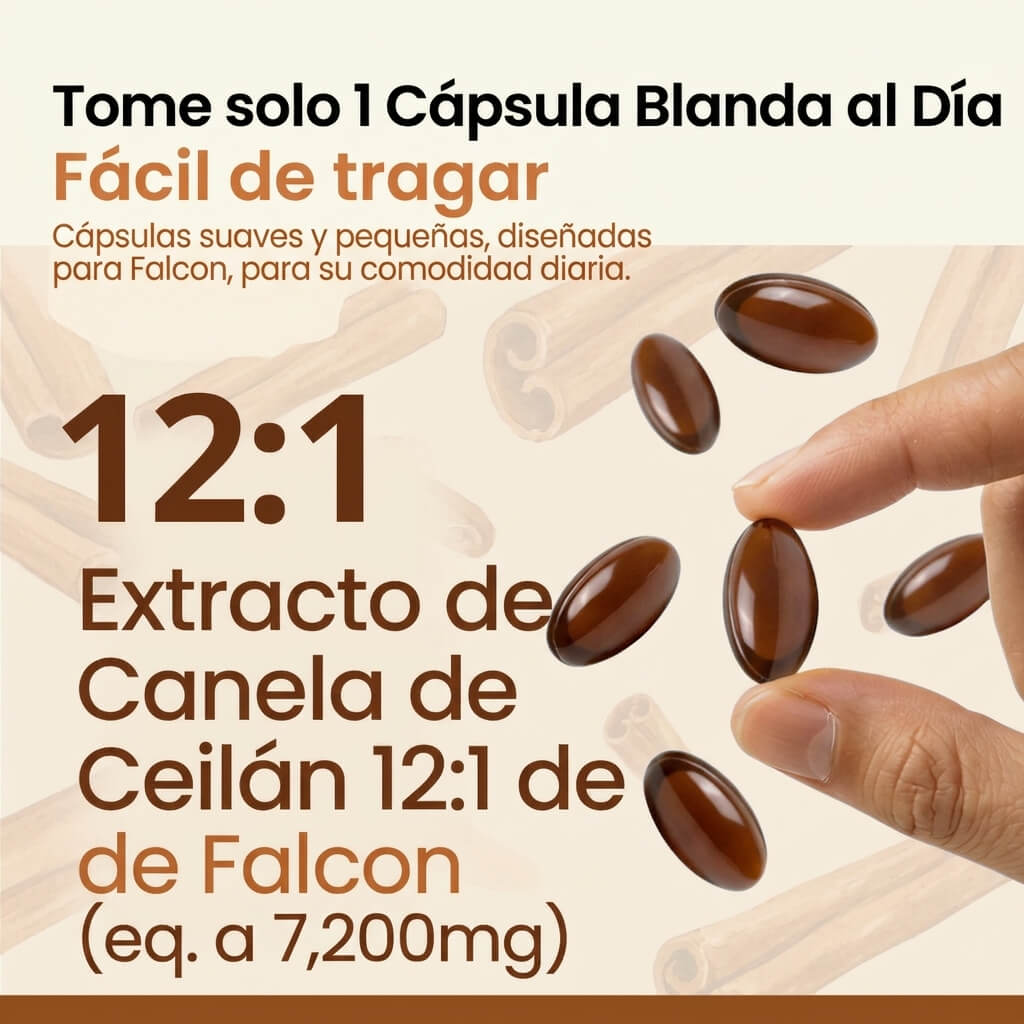 Canela de Ceylán 7200 mg (Equivalente) con Aceite MCT | Ideal para mayores de 18 a 65+ años